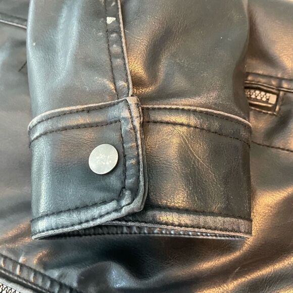 Sonoma Dark Leather Bomber Jacket - Picture 3 of 11